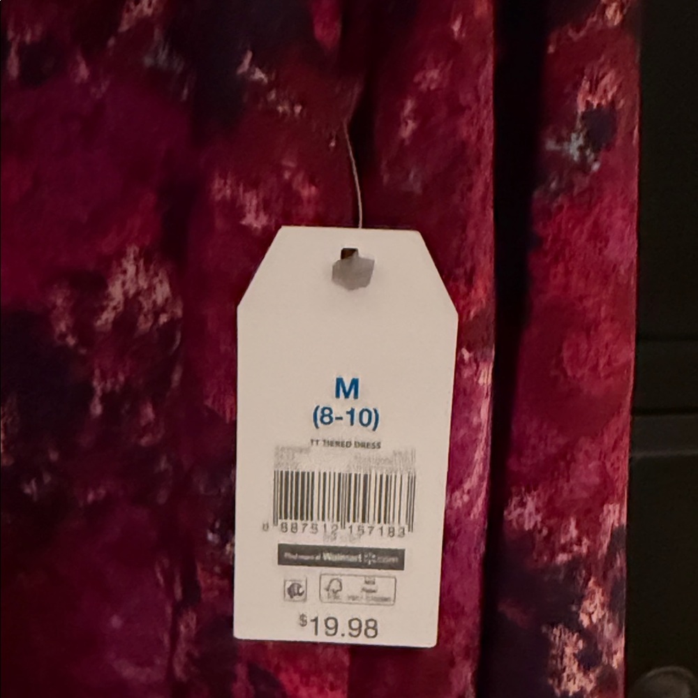 Time and Tru Raspberry Floral Blouse - Picture 4 of 4